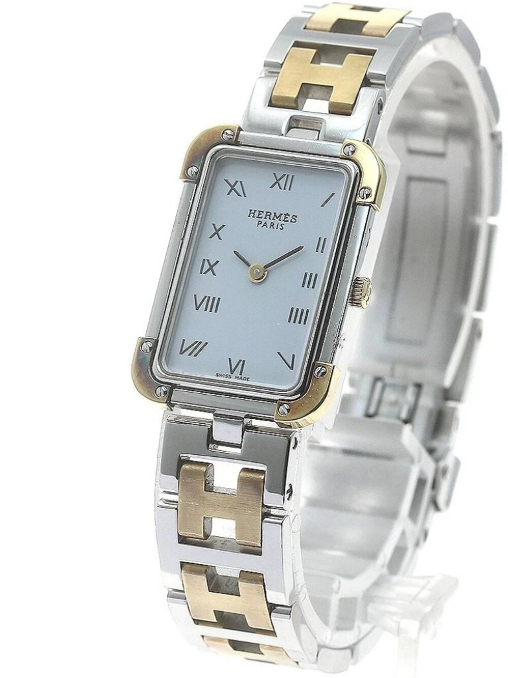 HERMES Clojure CR1.220 White Dial Quartz Ladies Watch_874216